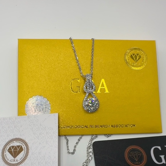 Dainty 2cttw moissanite necklace - Picture 6 of 15